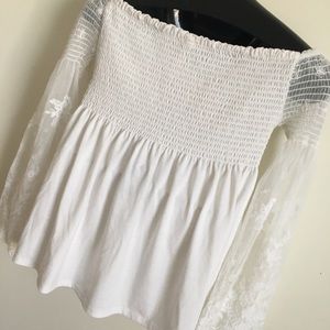 Xhilaration long-sleeve lace top